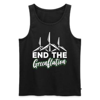 Beendet Die Greenflation Grün Inflation Energie - Männer Premium Bio Tank Top - Schwarz - Vorne - Michal (187cm)
