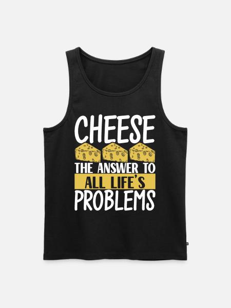 Cheese lovers Gouda cheese - Men's Premium Organic Tank Top - black