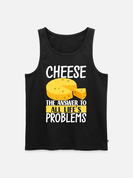 Cheese lovers Gouda cheese - Men's Premium Organic Tank Top - black