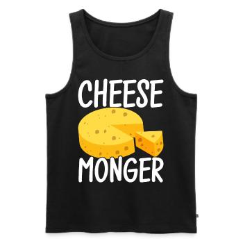 Amateurs de fromage Gouda - Débardeur bio Premium Homme - noir - Devant - Michal (187cm)