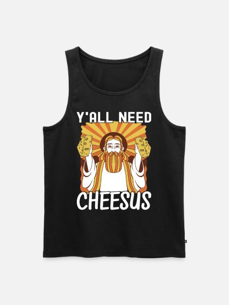 Cheese lovers Gouda cheese - Men's Premium Organic Tank Top - black