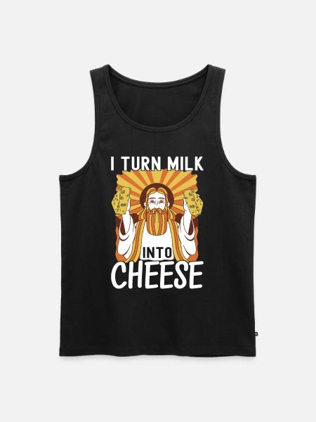 Cheese lovers Gouda cheese - Men's Premium Organic Tank Top - black