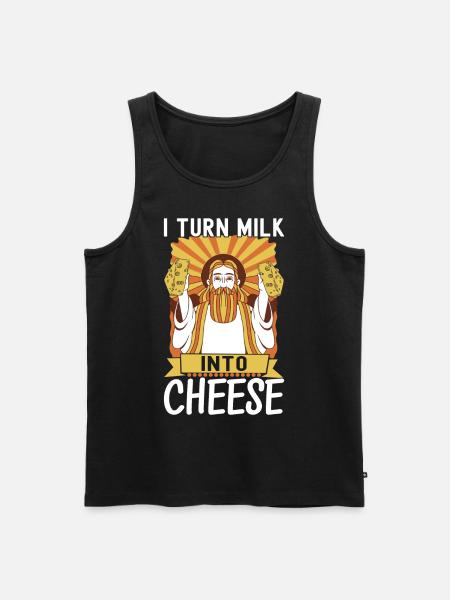 Cheese lovers Gouda cheese - Men's Premium Organic Tank Top - black