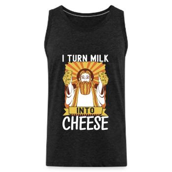 Amateurs de fromage Gouda - Débardeur bio Premium Homme - charbon - Devant - Alexander (188cm)