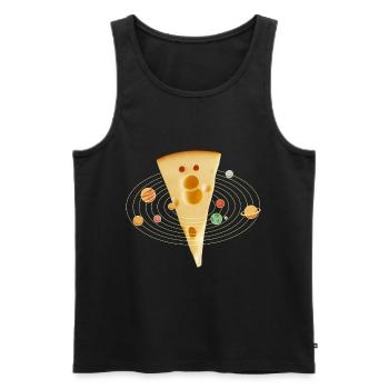 Amateurs de fromage Gouda - Débardeur bio Premium Homme - noir - Devant - AI Model Male 178 light (178cm)