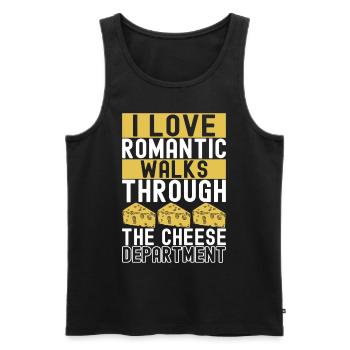 Amateurs de fromage Gouda - Débardeur bio Premium Homme - noir - Devant - Michal (187cm)