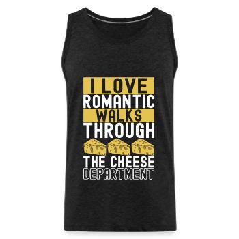 Amateurs de fromage Gouda - Débardeur bio Premium Homme - charbon - Devant - Alexander (188cm)