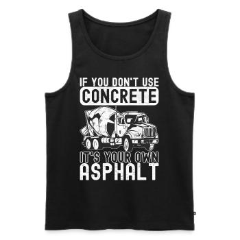 Construction workers Craftsmen Concrete workers - Men's Premium Organic Tank Top - black - Front - AI Model Male 178 light (178cm)