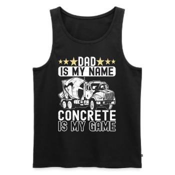 Construction workers Craftsmen Concrete workers - Men's Premium Organic Tank Top - black - Front - AI Model Male 178 light (178cm)