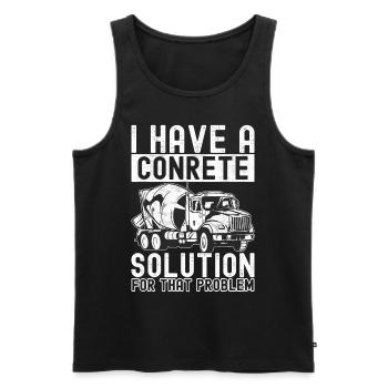 Construction workers Craftsmen Concrete workers - Men's Premium Organic Tank Top - black - Front - AI Model Male 178 light (178cm)