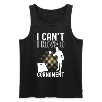Cornhole Player Cornhole Board - Men's Premium Organic Tank Top - black - Front - AI Model Male 178 light (178cm)