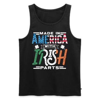 Made in America with Irish parts - Men's Premium Organic Tank Top - black - Front - Michal (187cm)