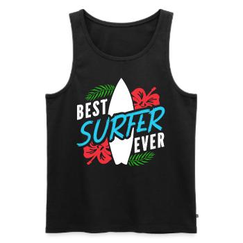 Meilleur surfeur de tous les temps Surfer Surf - Débardeur bio Premium Homme - noir - Devant - AI Model Male 178 light (178cm)