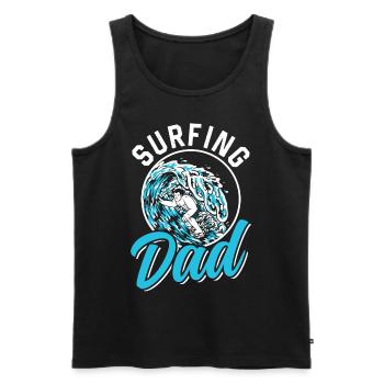 Surfender Vater Surfer Surfing Surfbrett Surfen - Männer Premium Bio Tank Top - Schwarz - Vorne - Michal (187cm)