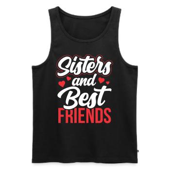 Sisters and Best Friends Team Sister Freund - Men's Premium Organic Tank Top - black - Front - AI Model Male 178 light (178cm)