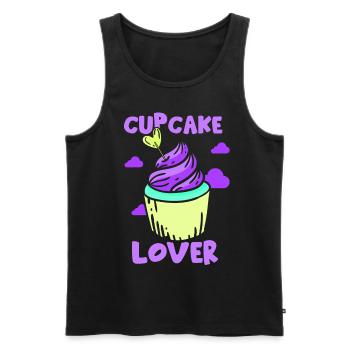 Cupcake Lovers Cupcakes Food Sweet - Débardeur bio Premium Homme - noir - Devant - Michal (187cm)