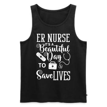 Emergency Department Emergency Nurse First Aid - Men's Premium Organic Tank Top - black - Front - Michal (187cm)