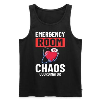 Emergency Department Emergency Nurse First Aid - Men's Premium Organic Tank Top - black - Front - Michal (187cm)