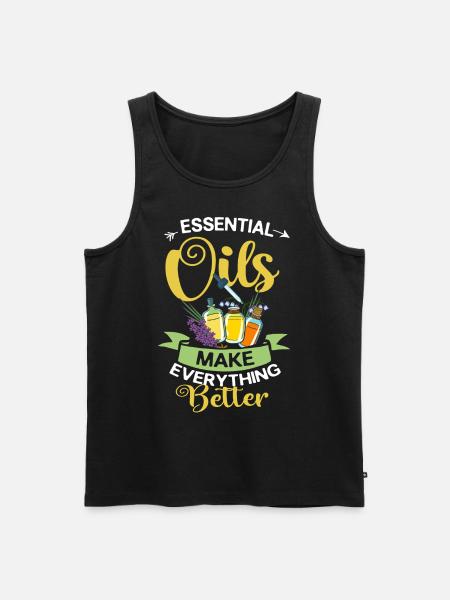 Essential Oil Diffuser Aromatherapy Plants - Men's Premium Organic Tank Top - black
