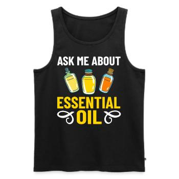 Essential Oil Diffuser Aromatherapy Plants - Men's Premium Organic Tank Top - black - Front - AI Model Male 178 light (178cm)