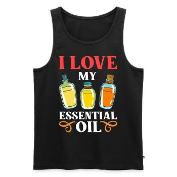 Essential Oil Diffuser Aromatherapy Plants - Men's Premium Organic Tank Top - black - Front - AI Model Male 178 light (178cm)