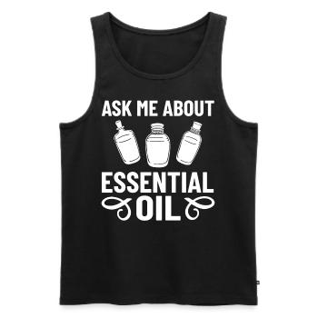 Essential Oil Diffuser Aromatherapy Plants - Men's Premium Organic Tank Top - black - Front - AI Model Male 178 light (178cm)