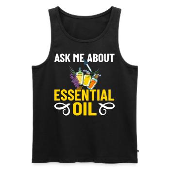 Essential Oil Diffuser Aromatherapy Plants - Men's Premium Organic Tank Top - black - Front - AI Model Male 178 light (178cm)