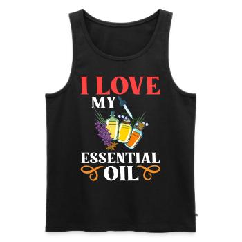 Essential Oil Diffuser Aromatherapy Plants - Men's Premium Organic Tank Top - black - Front - AI Model Male 178 light (178cm)