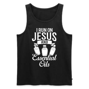 Essential Oil Diffuser Aromatherapy Plants - Men's Premium Organic Tank Top - black - Front - AI Model Male 178 light (178cm)