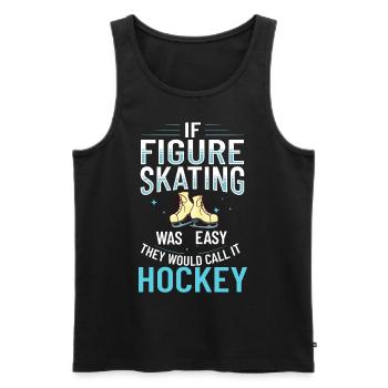Eiskunstlauf Eisläufer Schlittschuhe Eislaufen - Männer Premium Bio Tank Top - Schwarz - Vorne - Michal (187cm)