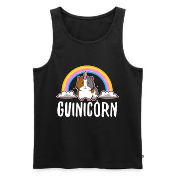 Guinicorn - Männer Premium Bio Tank Top - Schwarz - Vorne - Michal (187cm)