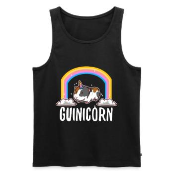 Guinicorn - Männer Premium Bio Tank Top - Schwarz - Vorne - Michal (187cm)