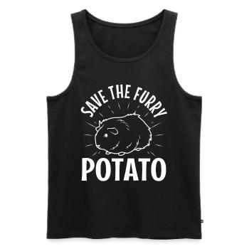 Save The Furry Potato - Débardeur bio Premium Homme - noir - Devant - Michal (187cm)