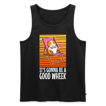 Its guinea be a good wheek - Men's Premium Organic Tank Top - black - Front - Michal (187cm)