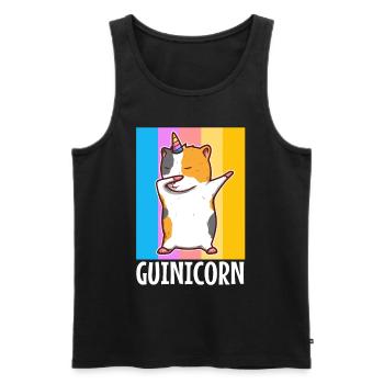 Guinicorn - Männer Premium Bio Tank Top - Schwarz - Vorne - Michal (187cm)