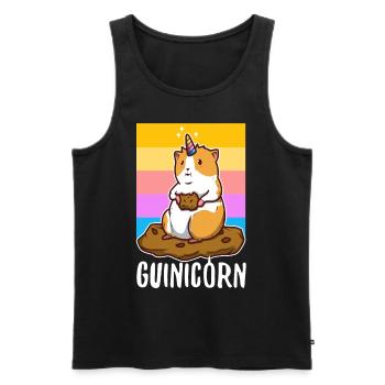 Guinicorn - Männer Premium Bio Tank Top - Schwarz - Vorne - Michal (187cm)