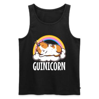 Guinicorn - Männer Premium Bio Tank Top - Schwarz - Vorne - Michal (187cm)