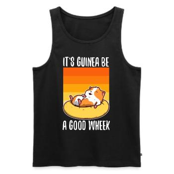 Guinicorn - Männer Premium Bio Tank Top - Schwarz - Vorne - Michal (187cm)