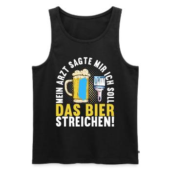 Beer drinkers Beer drinking - Men's Premium Organic Tank Top - black - Front - Michal (187cm)