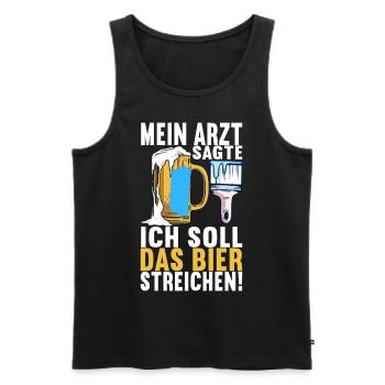 Beer drinkers Beer drinking - Men's Premium Organic Tank Top - black - Front - Michal (187cm)