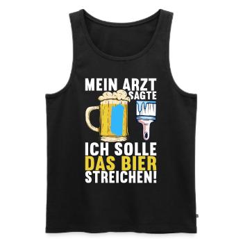 Beer drinkers Beer drinking - Men's Premium Organic Tank Top - black - Front - Michal (187cm)