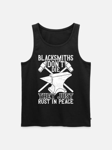Blacksmith Forging Anvil - Men's Premium Organic Tank Top - black