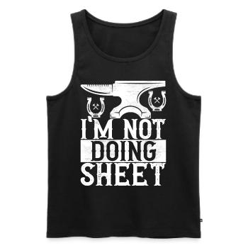 Blacksmith Forging Anvil - Men's Premium Organic Tank Top - black - Front - Michal (187cm)
