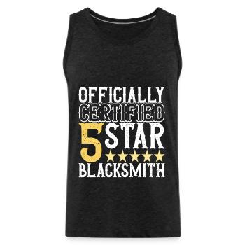 Schmied Schmieden Amboss - Männer Premium Bio Tank Top - Anthrazit - Vorne - Alexander (188cm)