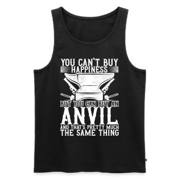 Blacksmith Forging Anvil - Men's Premium Organic Tank Top - black - Front - Michal (187cm)