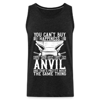 Schmied Schmieden Amboss - Männer Premium Bio Tank Top - Anthrazit - Vorne - Alexander (188cm)