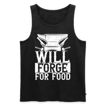 Blacksmith Forging Anvil - Men's Premium Organic Tank Top - black - Front - Michal (187cm)