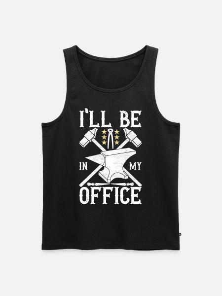 Blacksmith Forging Anvil - Men's Premium Organic Tank Top - black