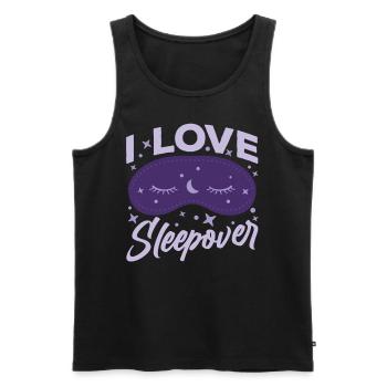 Ich Liebe Übernachtungen Übernachten Party Süß - Männer Premium Bio Tank Top - Schwarz - Vorne - AI Model Male 178 light (178cm)
