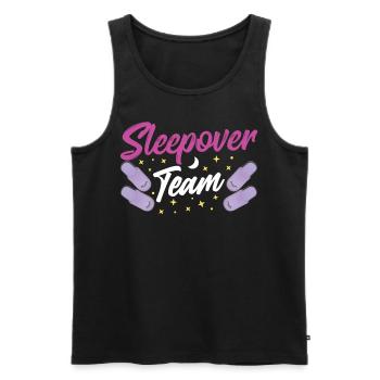 Übernachtungs Team Übernachten Übernachtung Süß - Männer Premium Bio Tank Top - Schwarz - Vorne - AI Model Male 178 light (178cm)